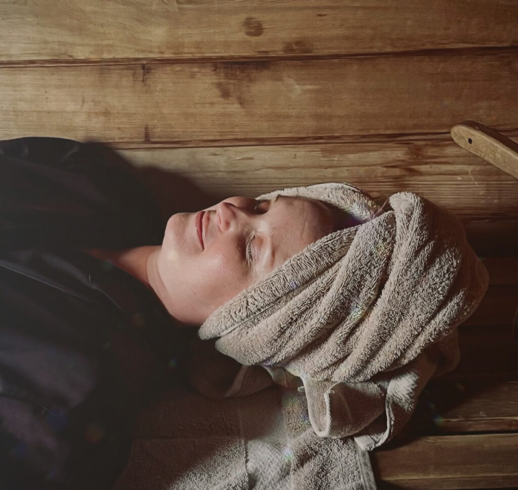 Woman enjoying a spa day