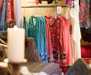 Clothing on a sales rack