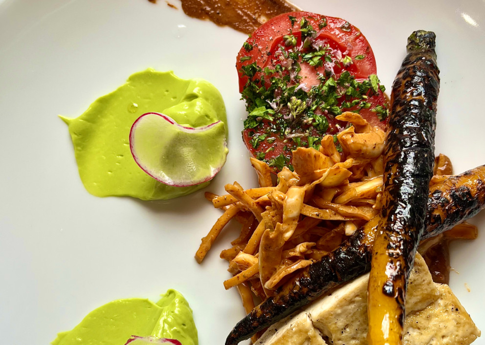 Close up of grilled meal