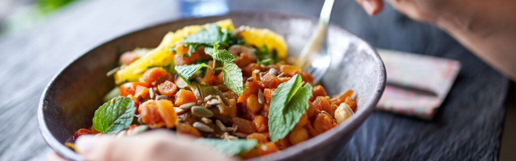 Close up of vegetarian dish