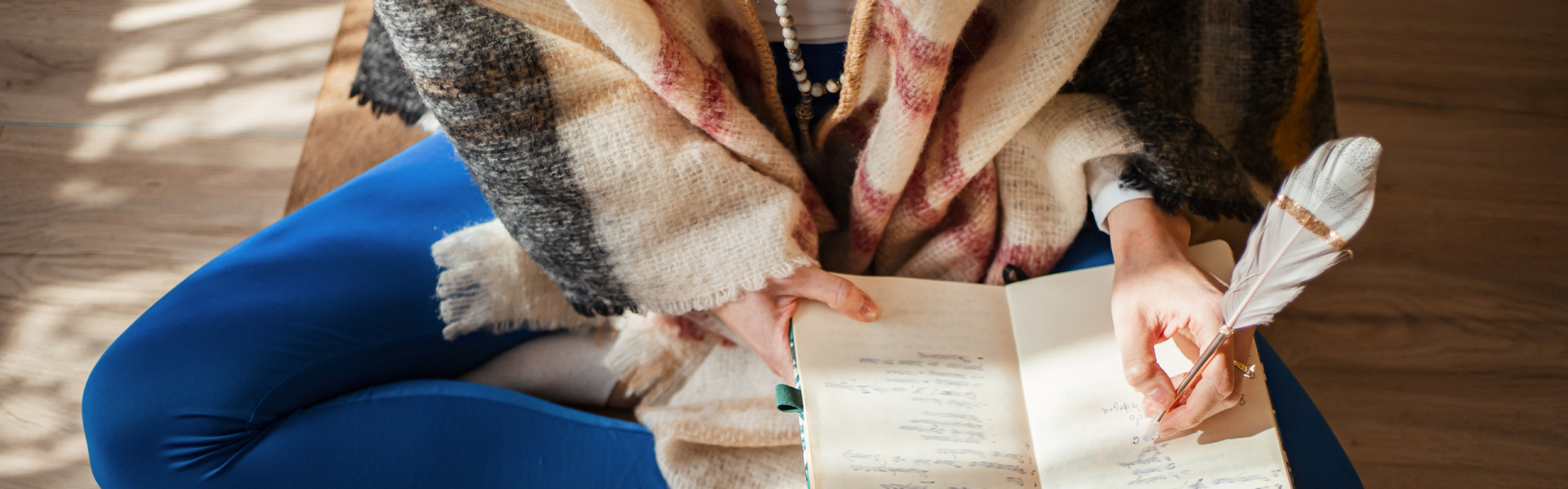 Woman writing in a notebook