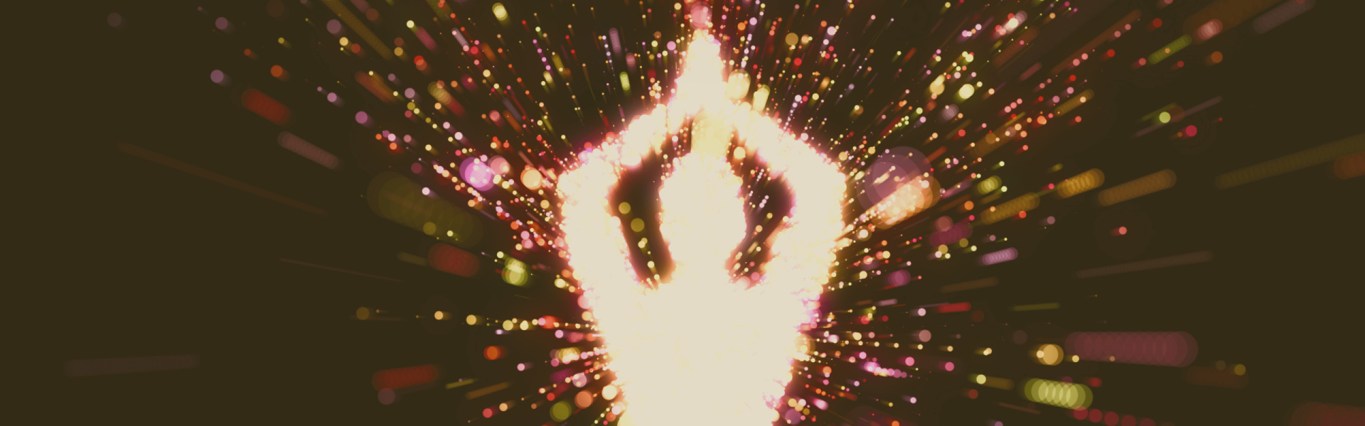 Diagram of a person in a yoga pose with light extending from them